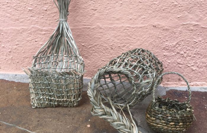 Jasmine Rocca, 3 Grass Baskets (Sculptural)