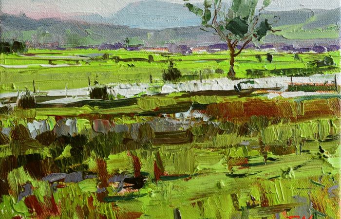 Darren Meader, Flooded Land, Meander (Oil)