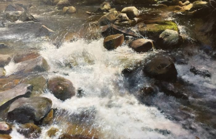 Phillip Austen, Liffey River Water (Oil)
