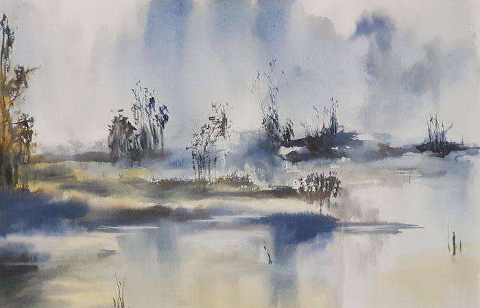 William Muldoon, Morning Mist (Watercolour)