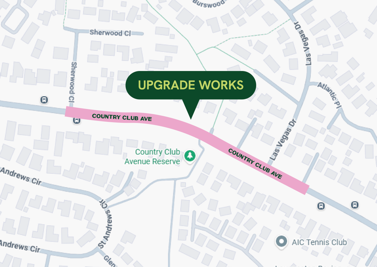 Country Club Ave Map